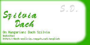 szilvia dach business card